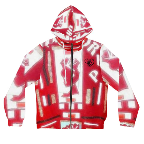 Women’s Full-Zip HIP HOP ART Hoodie (AOP)
