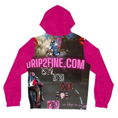 Women’s Full-Zip HIP HOP ART Hoodie (AOP)