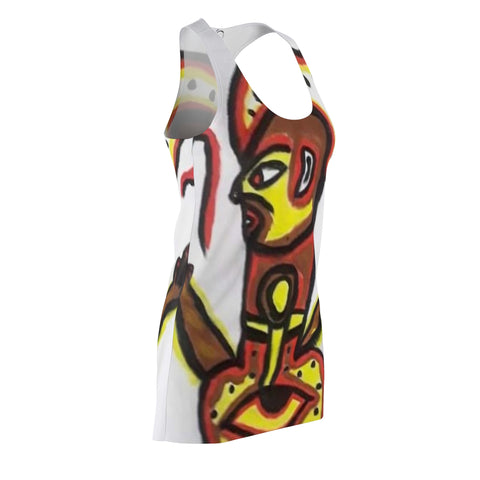 Women's Cut & Sew HIP HOP ART Racerback Dress (AOP)