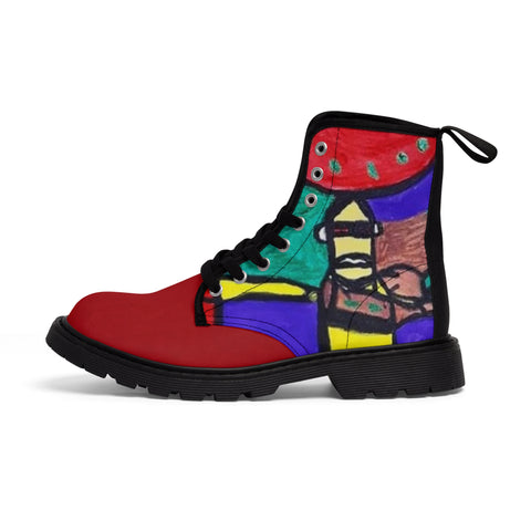 Women's HIP HOP ART Canvas Boots