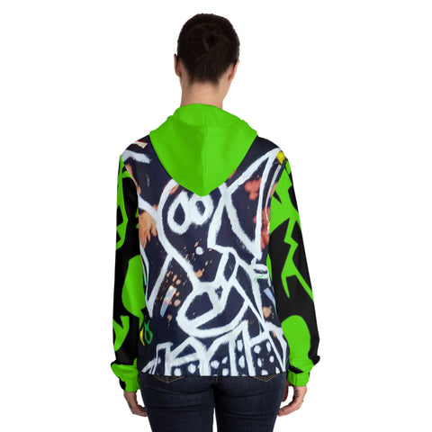Women’s Full-Zip HIP HOP ART Hoodie (AOP)