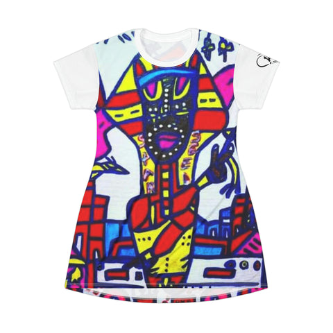 HIP HOP ART T-Shirt Dress (AOP)