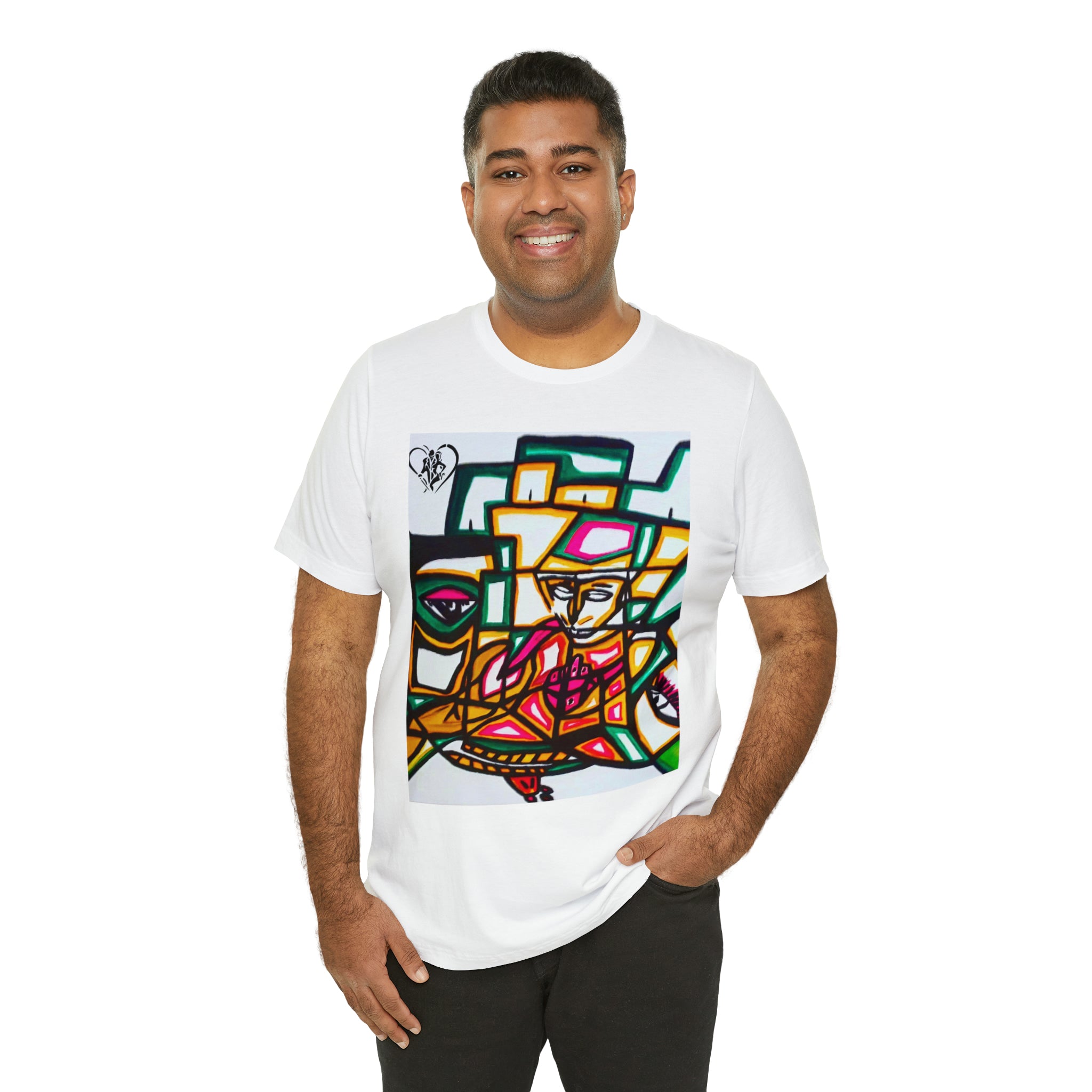 Unisex Hip Hop Art Jersey Short Sleeve Tee