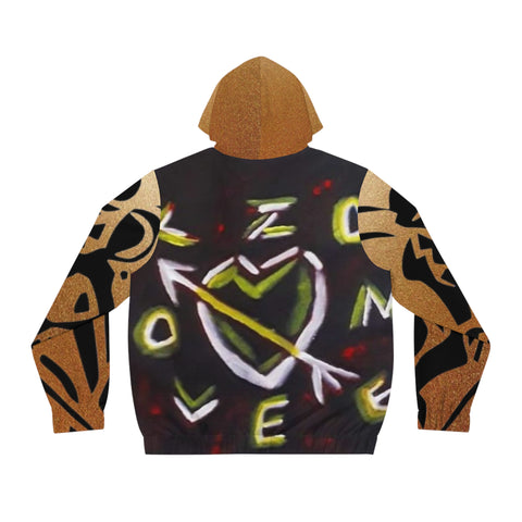 Men's Full-Zip  HIP HOP ART Hoodie (AOP)