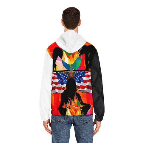 Men's Full-Zip  HIP HOP ART Hoodie (AOP)