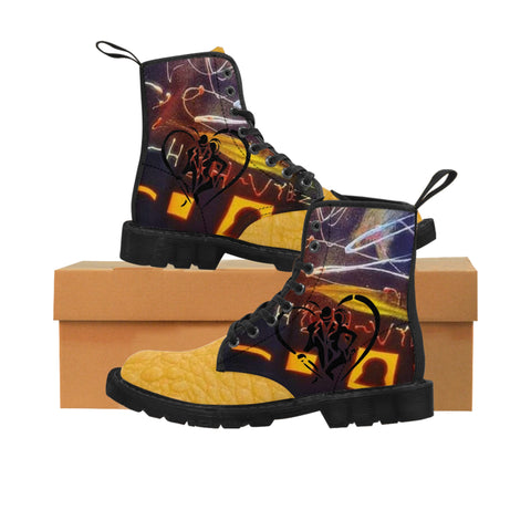 Men's  Musical Drip Canvas Boots