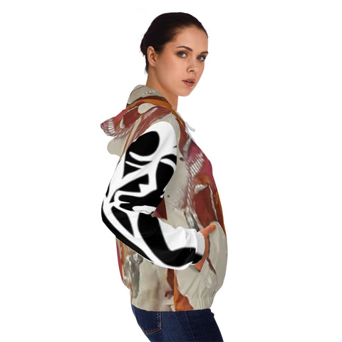 Women’s Full-Zip  HIP HOP ART Hoodie (AOP)