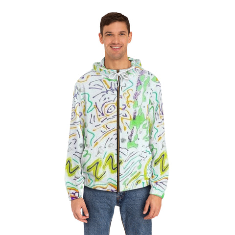 Men's Full-Zip  HIP HOP ART Hoodie (AOP)