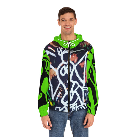 Men's Full-Zip HIP HOP ART Hoodie (AOP)