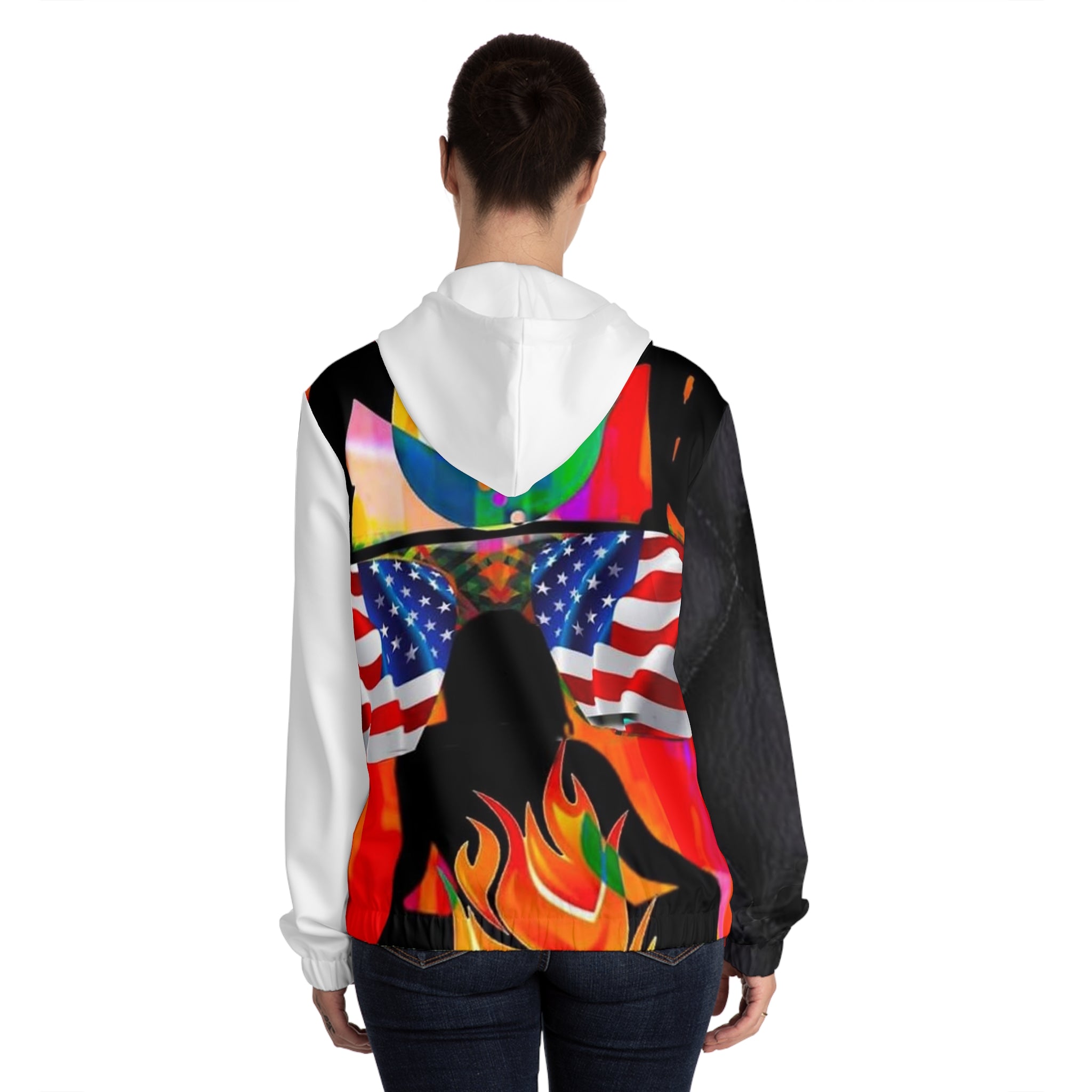 Women’s Full-Zip HIP HOP ART Hoodie (AOP)