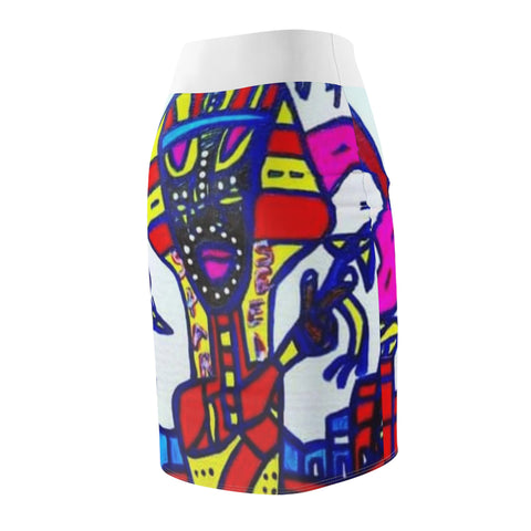 Women's  HIP HOP ART Pencil Skirt (AOP)