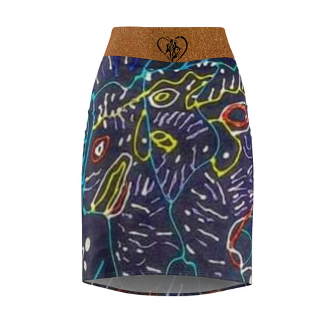 Women's HIP HOP ART Pencil Skirt (AOP)