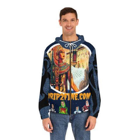 Men's Full-Zip  HIP HOP ART Hoodie (AOP)