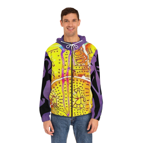 Men's Full-Zip  HIP HOP ART Hoodie (AOP)