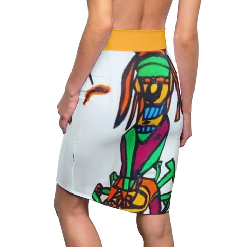 Women's HIP HOP ART Pencil Skirt (AOP)
