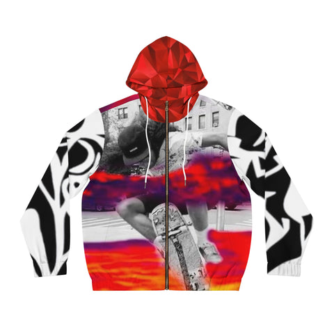 Men's Full-Zip  HIP HOP ART  Hoodie (AOP)