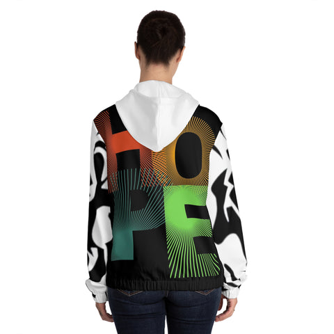 Women’s Full-Zip  HIP HOP ART Hoodie (AOP)