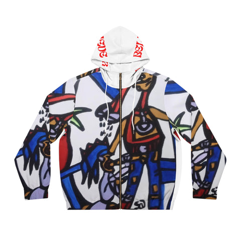 Men's Full-Zip  HIP HOP ART Hoodie (AOP)