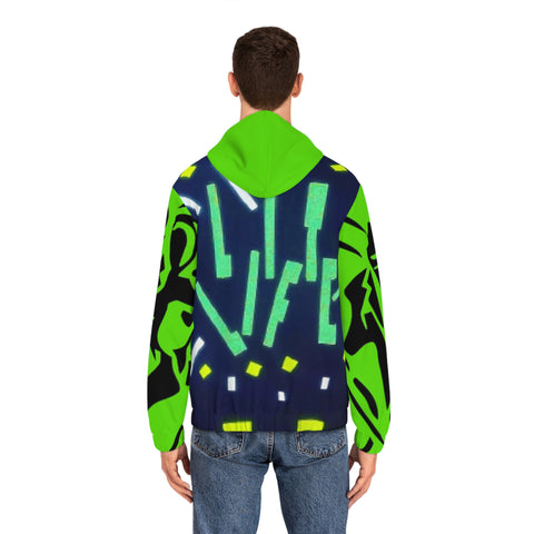 Men's Full-Zip HIP HOP ART Hoodie (AOP)