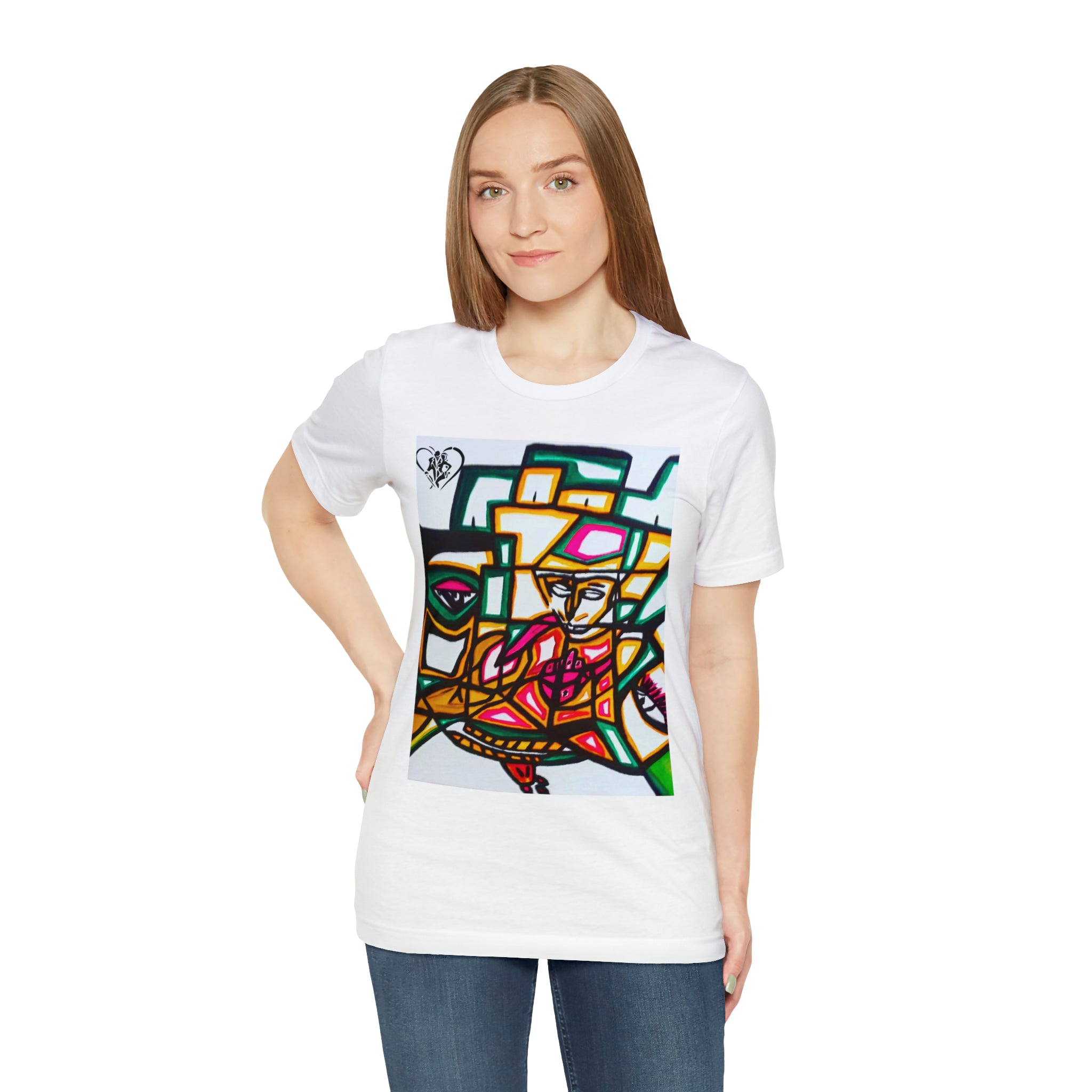 Unisex Hip Hop Art Jersey Short Sleeve Tee