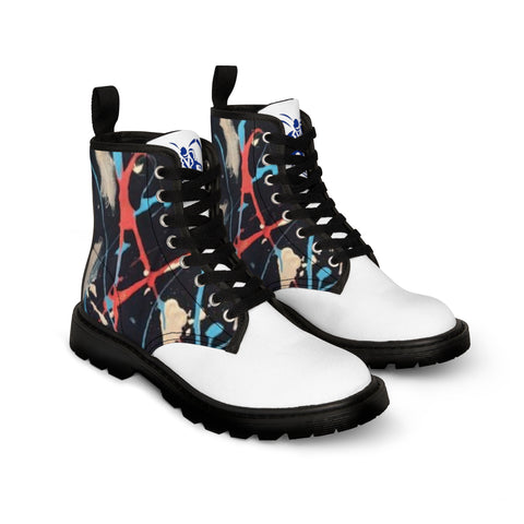 Men's  HIP HOP ART Canvas Boots