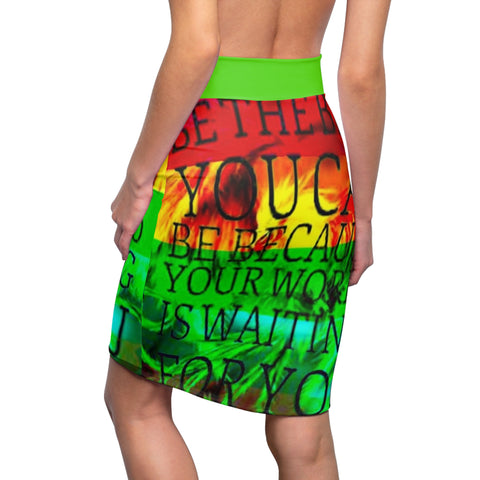 Women's  HIP HOP ART Pencil Skirt (AOP)