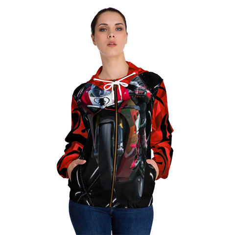 Women’s Full-Zip HIP HOP ART Hoodie (AOP)