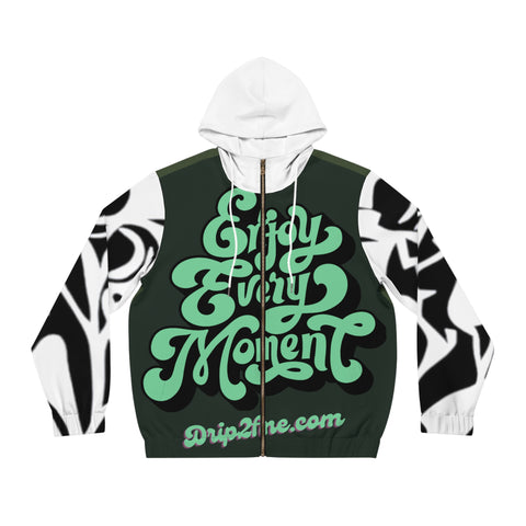 Men's Full-Zip  HIP HOP ART Hoodie (AOP)