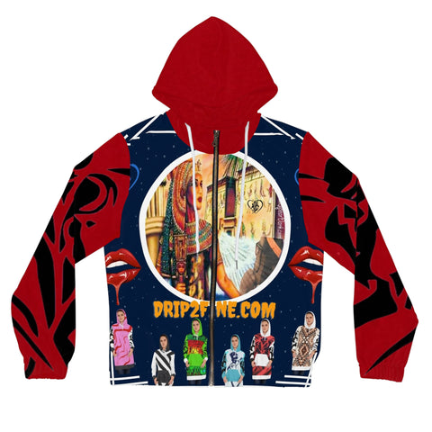 Women’s Full-Zip  HIP HOP ART Hoodie (AOP)