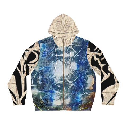 Men's Full-Zip HIP HOP ART Hoodie (AOP)