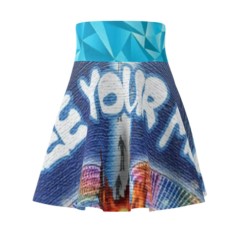 Women's HIP HOP ART  Skater Skirt (AOP)