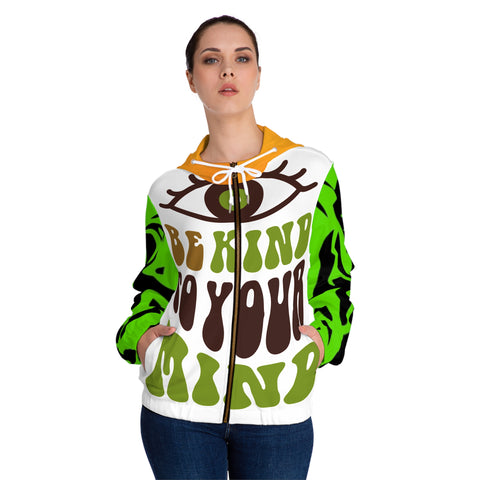 Women’s Full-Zip HIP HOP ART Hoodie (AOP)