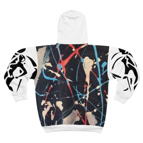 Unisex HIP HOP ART Zip Hoodie (AOP)
