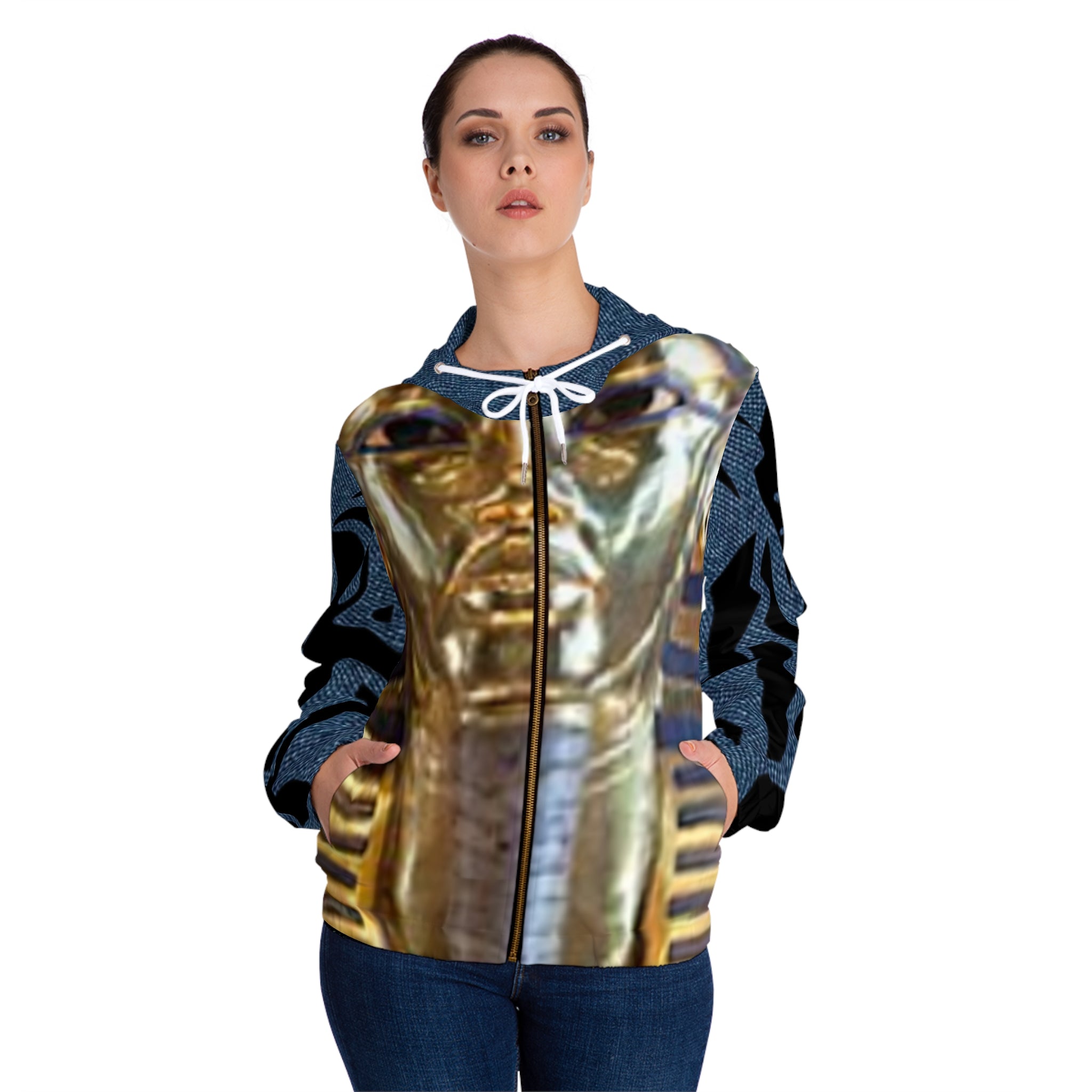 Women’s Full-Zip HIP HOP ART Hoodie (AOP)