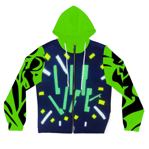 Women’s Full-Zip HIP HOP ART Hoodie (AOP)