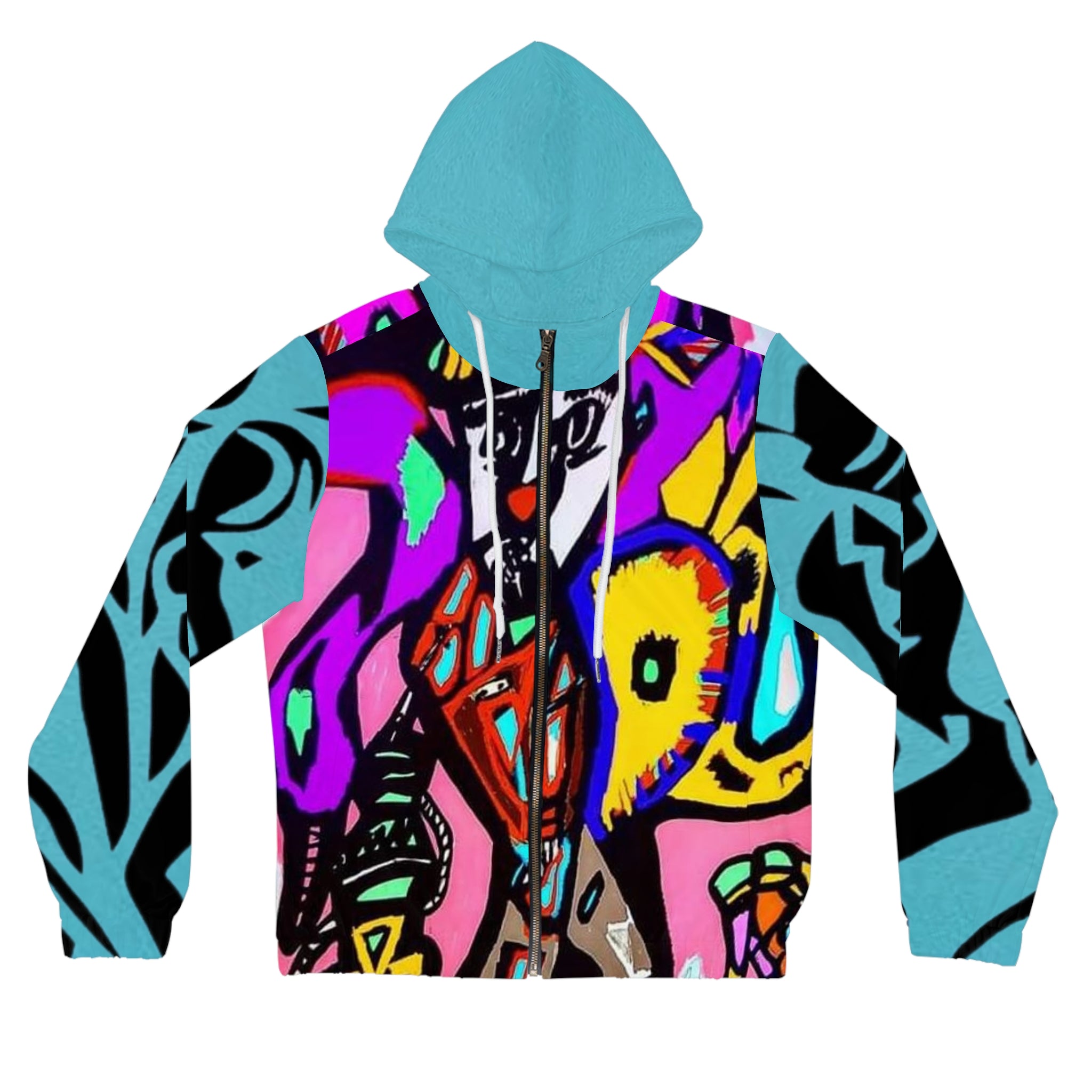 Women’s Full-Zip HIP HOP ART Hoodie (AOP)