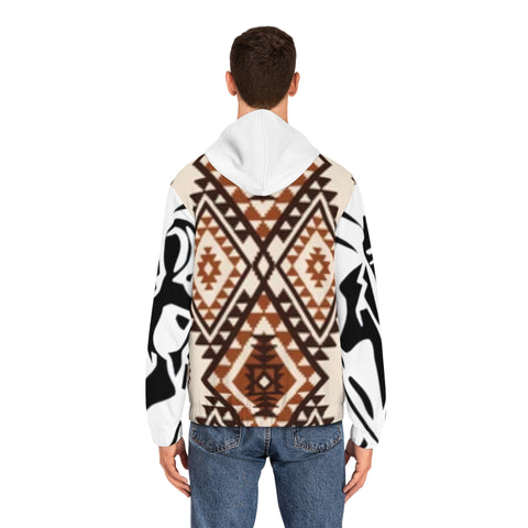 Men's Full-Zip  HIP HOP ART Hoodie (AOP)