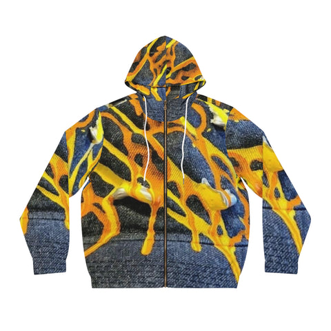 Men's Full-Zip HIP HOP ART Hoodie (AOP)