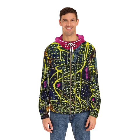 Men's Full-Zip HIP HOP ART Hoodie (AOP)