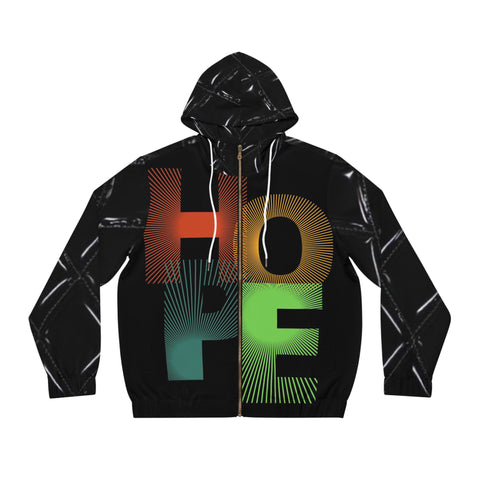 Men's Full-Zip  HIP HOP ART Hoodie (AOP)