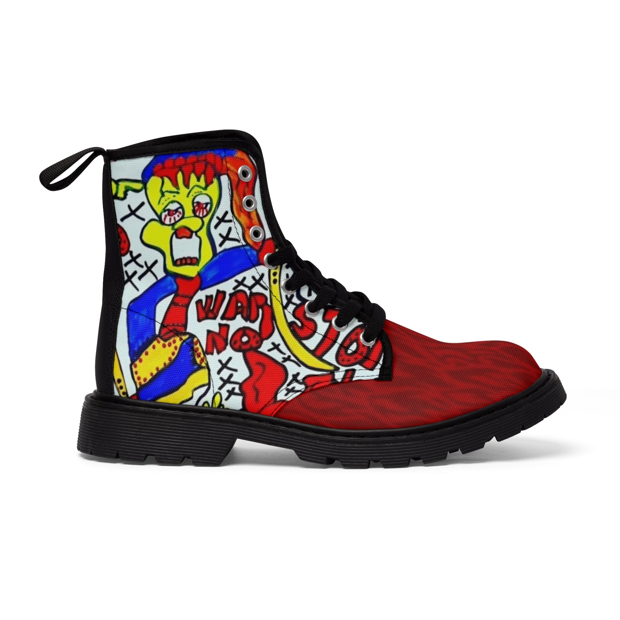 Women's HIP HOP ART Canvas Boots