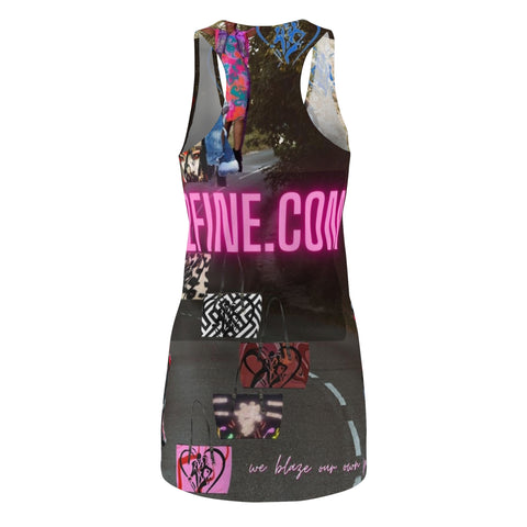 Women's Cut & Sew   HIP HOP ART Racerback Dress (AOP)