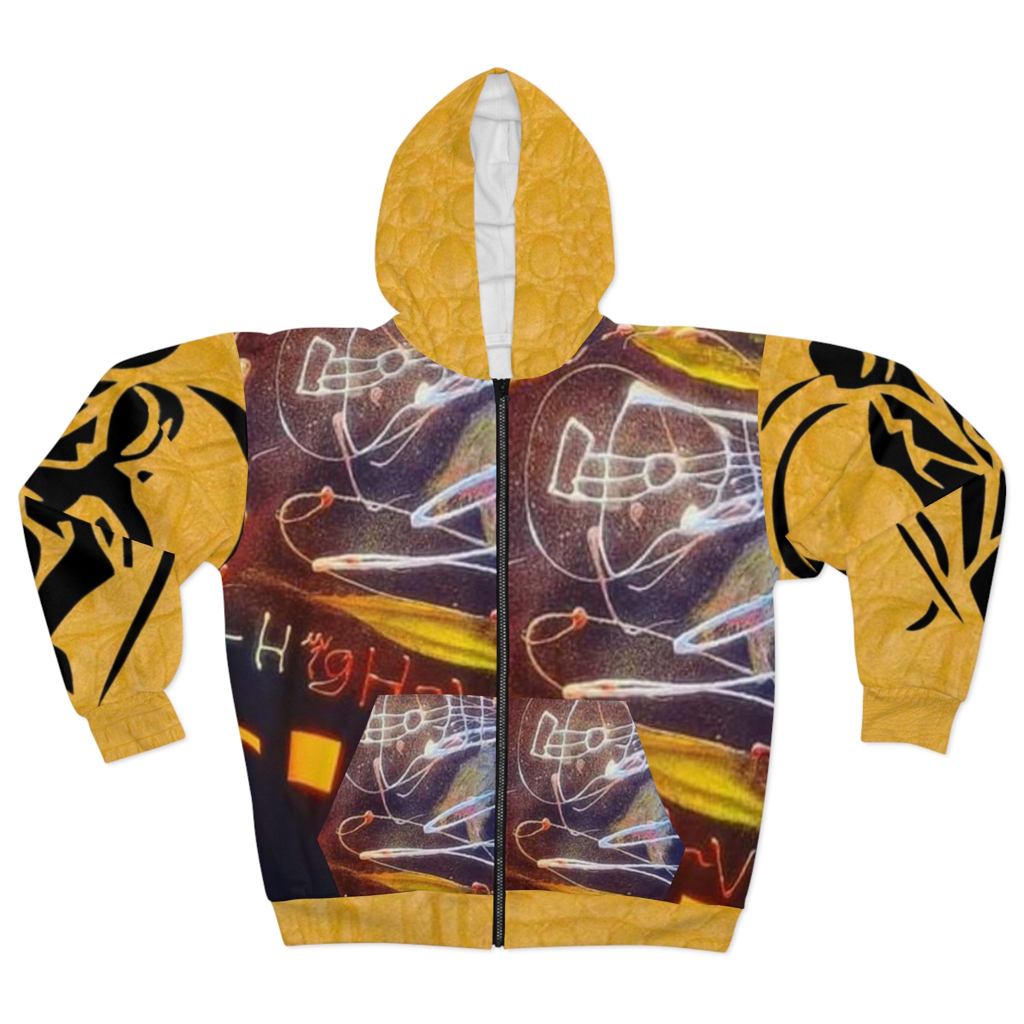 Unisex Zip HIP HOP ART Hoodie (AOP)