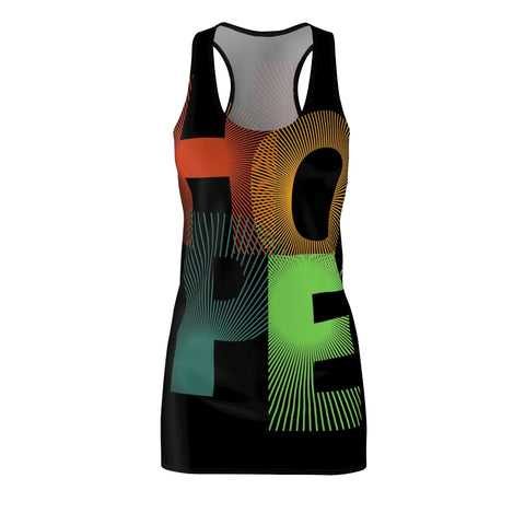 Women's Cut & Sew  HIP HOP ART Racerback Dress (AOP)