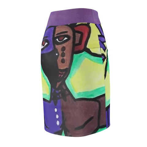 Women's HIP HOP ART Pencil Skirt (AOP)