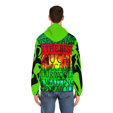 Men's Full-Zip HIP HOP ART Hoodie (AOP)