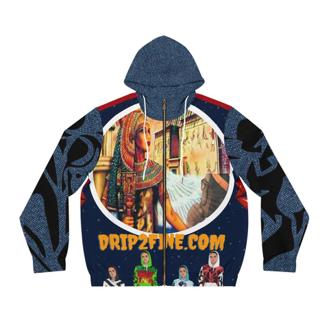 Men's Full-Zip  HIP HOP ART Hoodie (AOP)