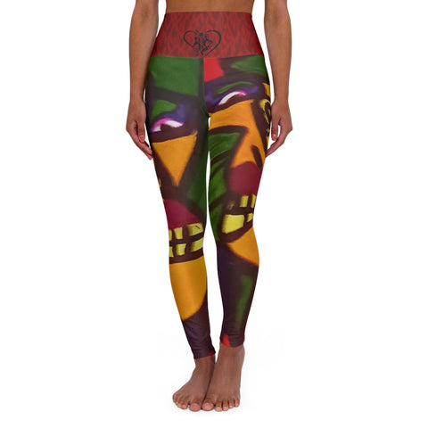 High Waisted  HIP HOP ART  Yoga Leggings (AOP)