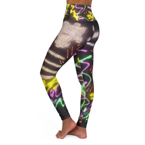 High Waisted  HIP HOP ART  Yoga Leggings (AOP)