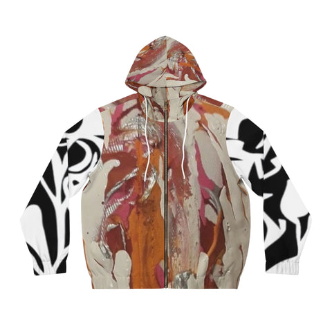 Men's Full-Zip HIP HOP ART Hoodie (AOP)